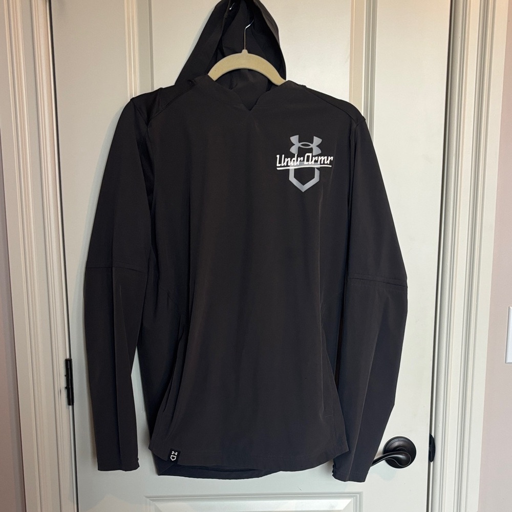Under Armour Baseball Charcoal Performance Pull Over Light Weight Jacket